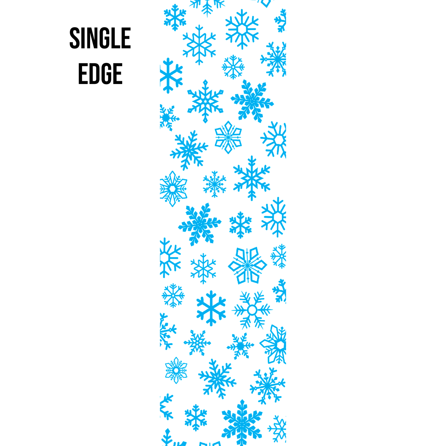 Colored Snowflakes Edge Design