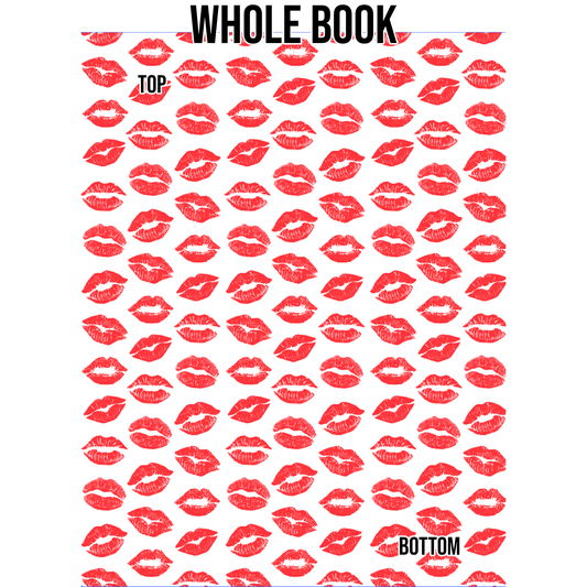 Red Kisses Lips Edge Design