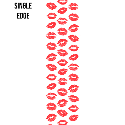 Red Kisses Lips Edge Design