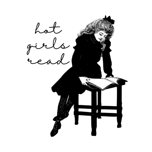Hot Girls Read Sticker — Vintage Babe Edition