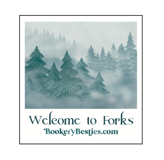 "Welcome to Forks" Sticker – A Twilight-Inspired Aesthetic 🌲🌫️