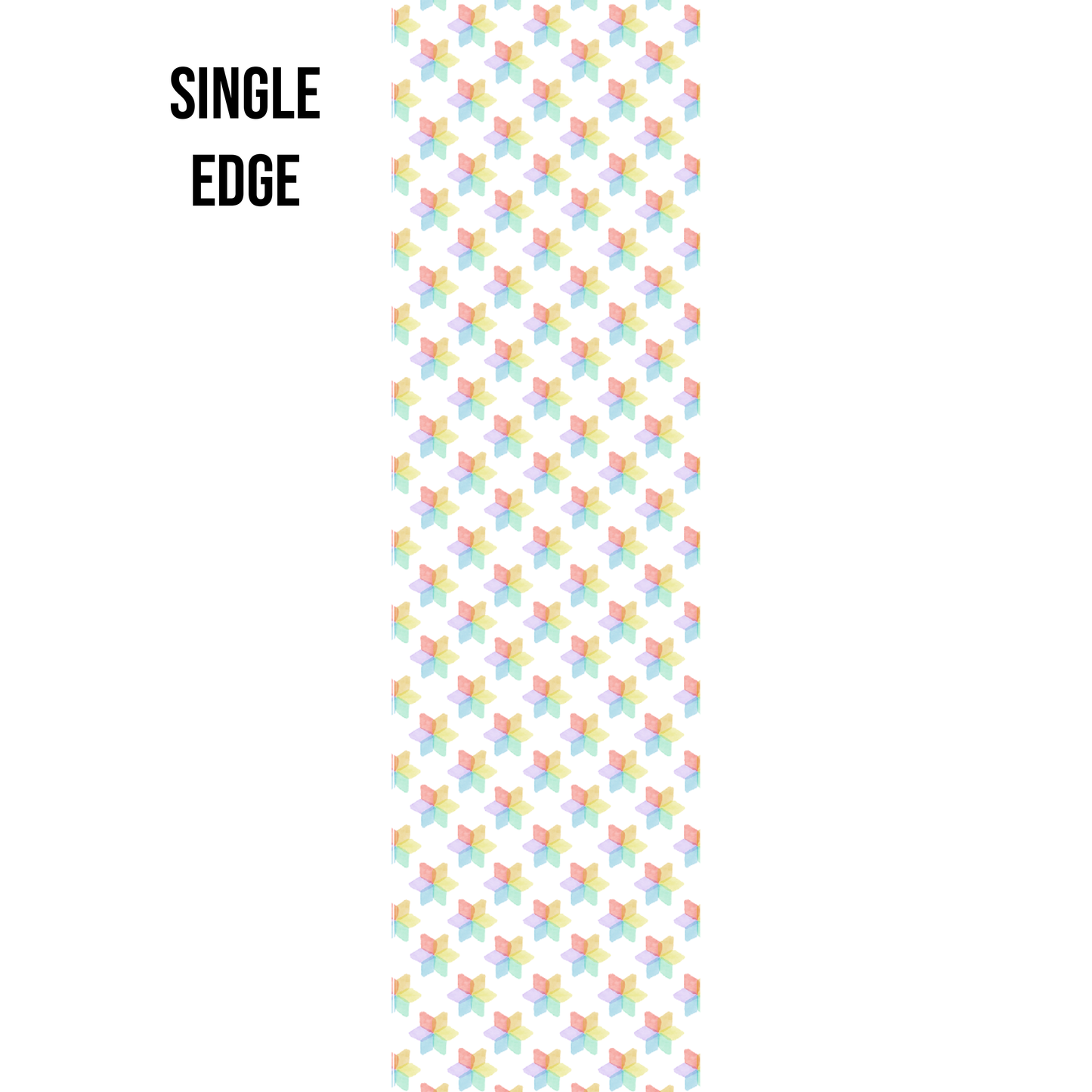 Watercolor Rainbow Star Edge Design