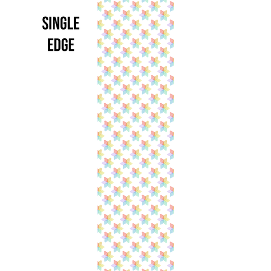 Watercolor Rainbow Star Edge Design