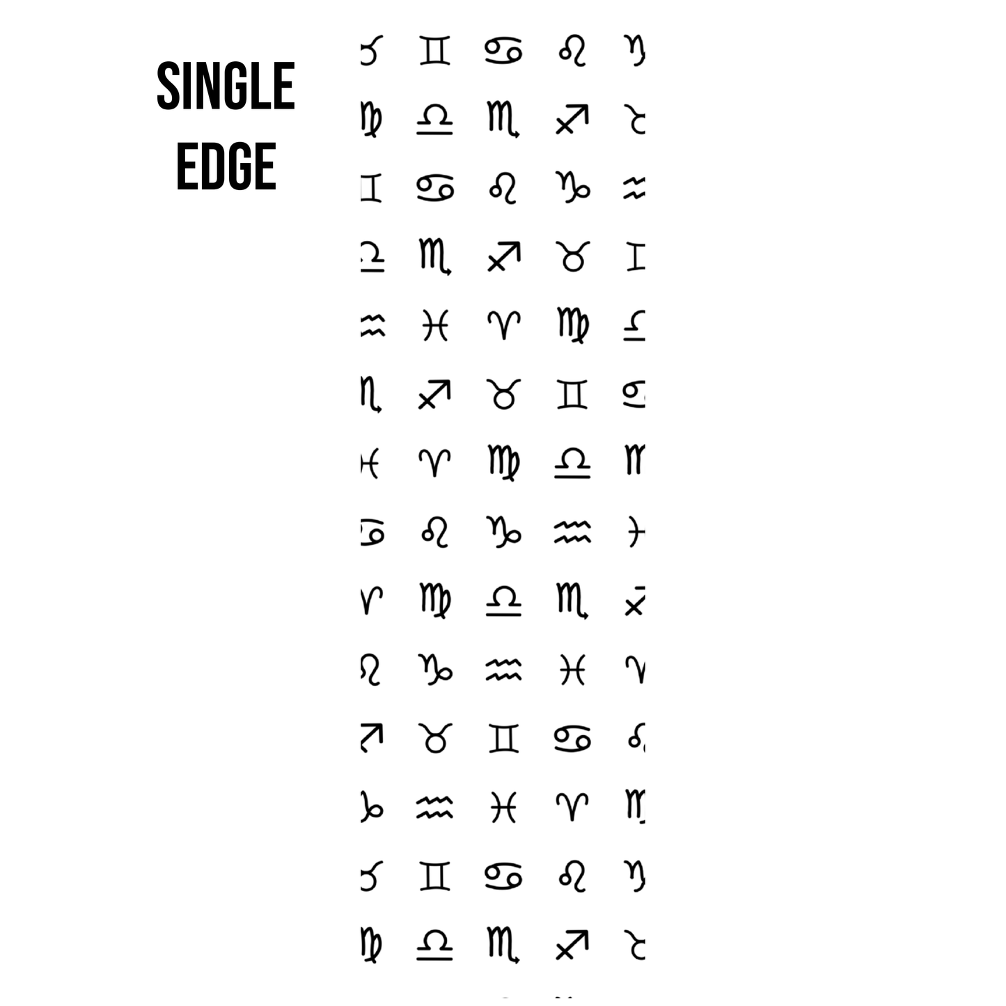Zodiac Signs Edge Design