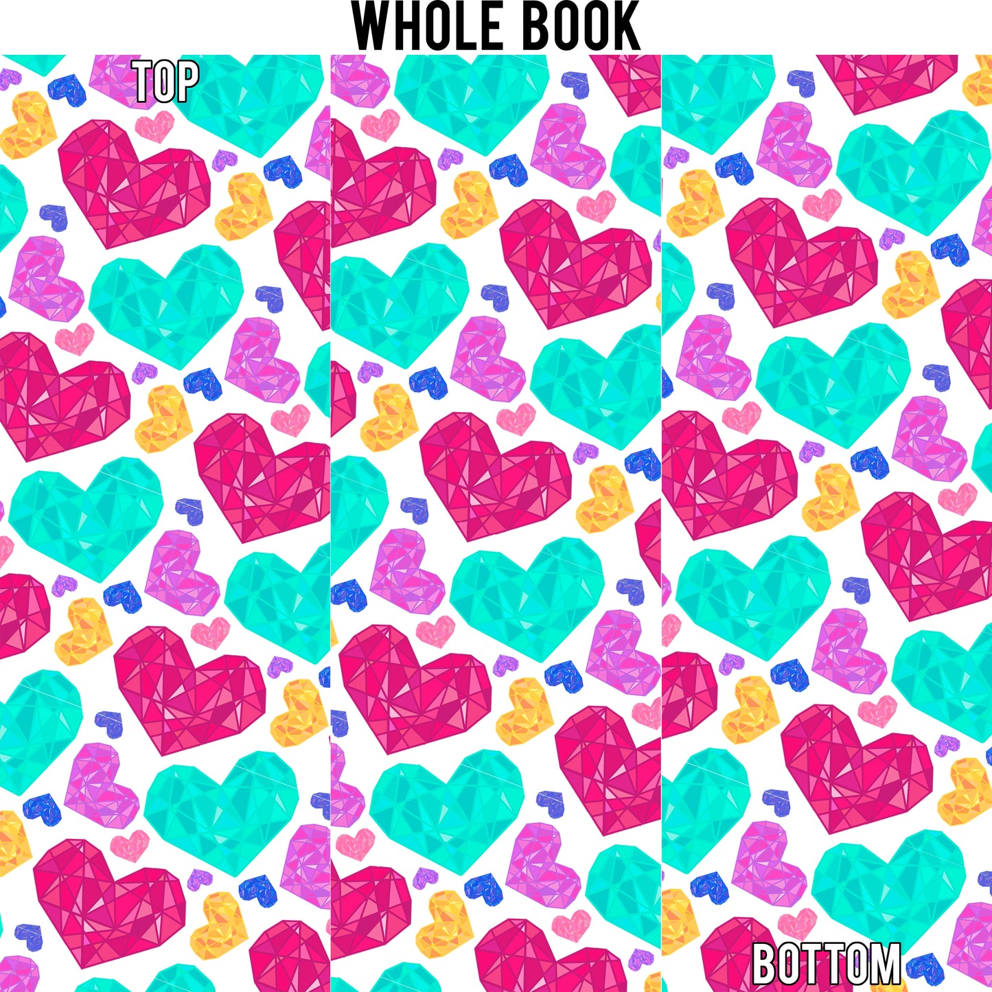 Geometric Hearts Edge Design