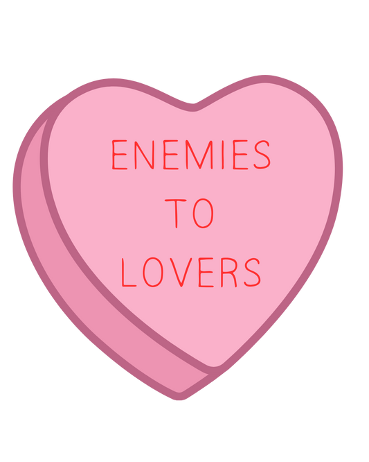 "Enemies to Lovers" Conversation Heart Sticker