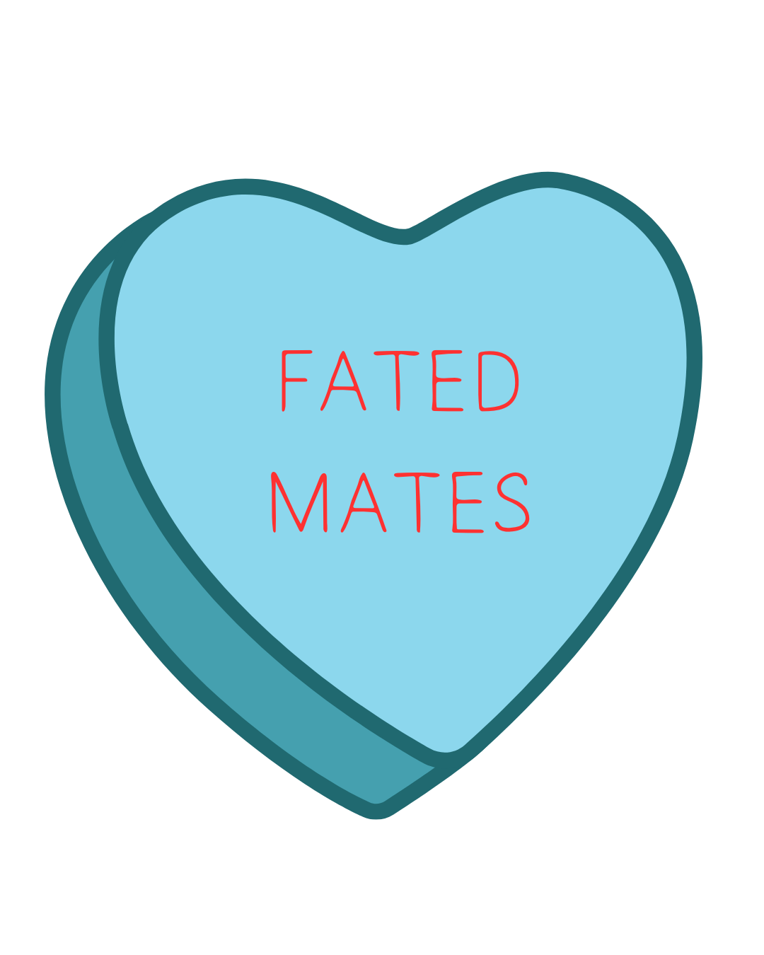"Fated Mates" Conversation Heart Sticker