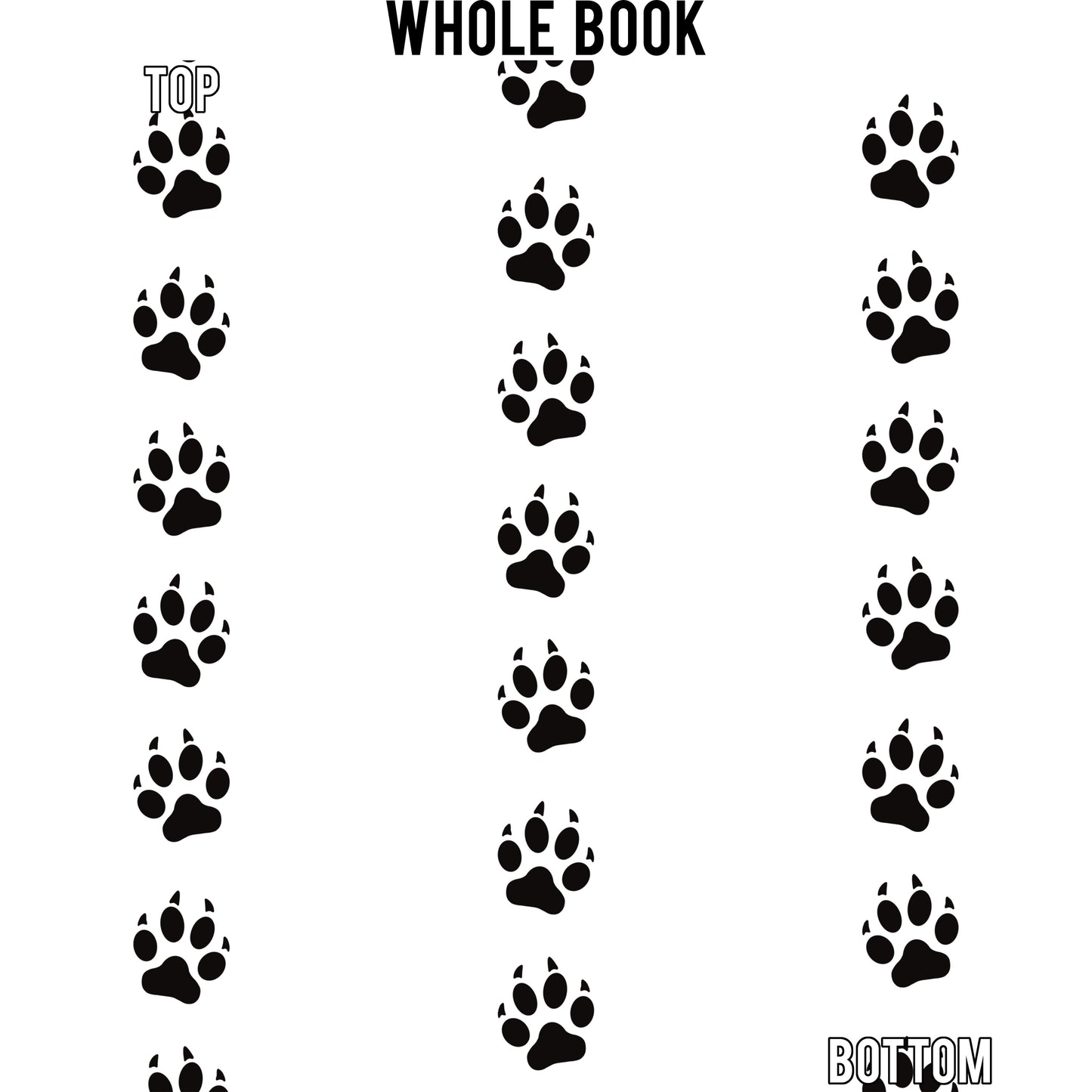Wolf Paw Prints Edge Design