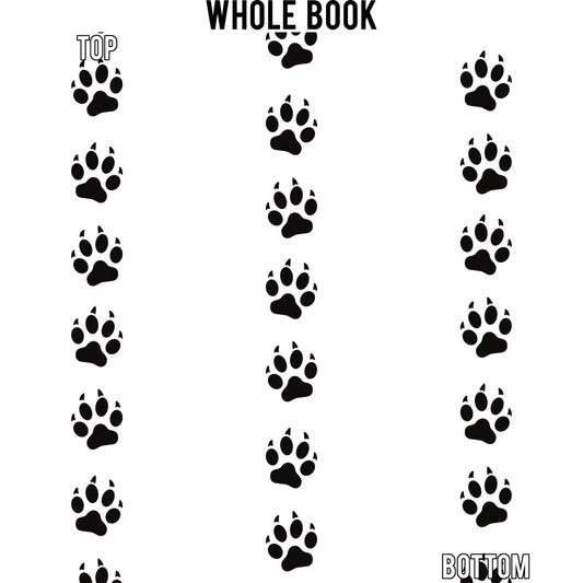 Wolf Paw Prints Edge Design