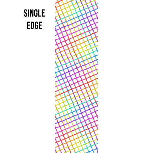 Rainbow Skinny Plaid Edge Design