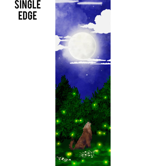 Wolf Howling at the Moon Edge Design