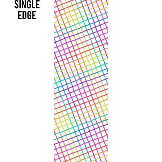 Rainbow Skinny Plaid Edge Design