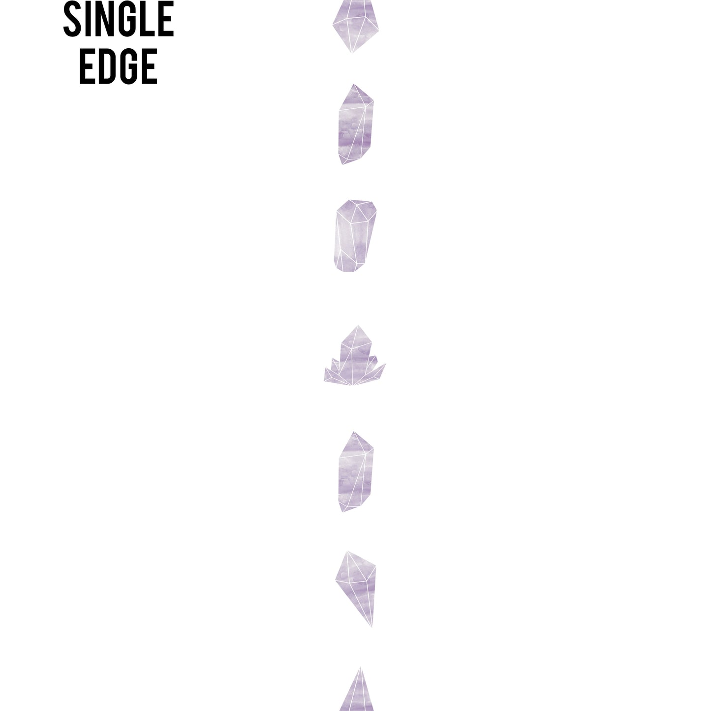 Watercolor Crystals Edge Design