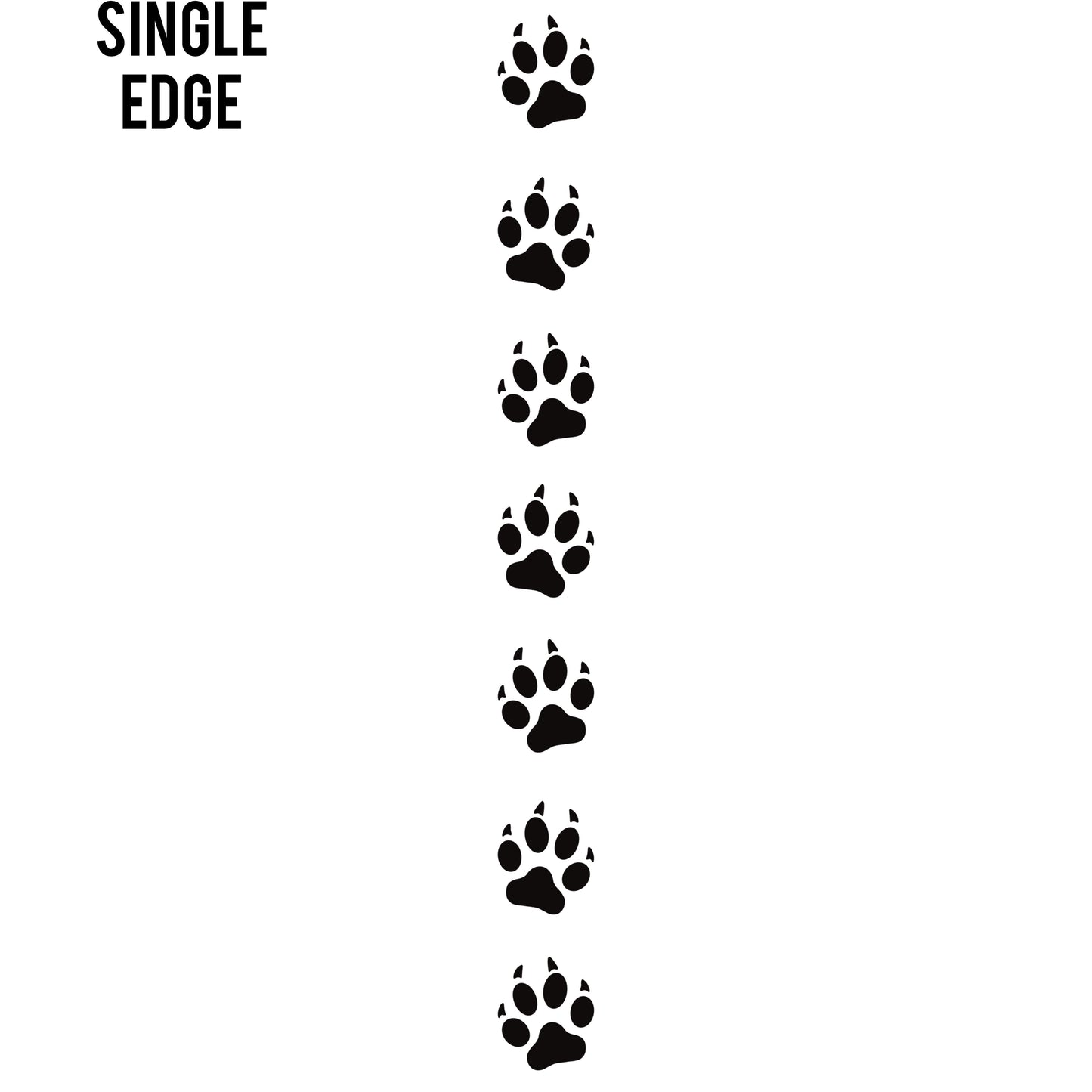 Wolf Paw Prints Edge Design