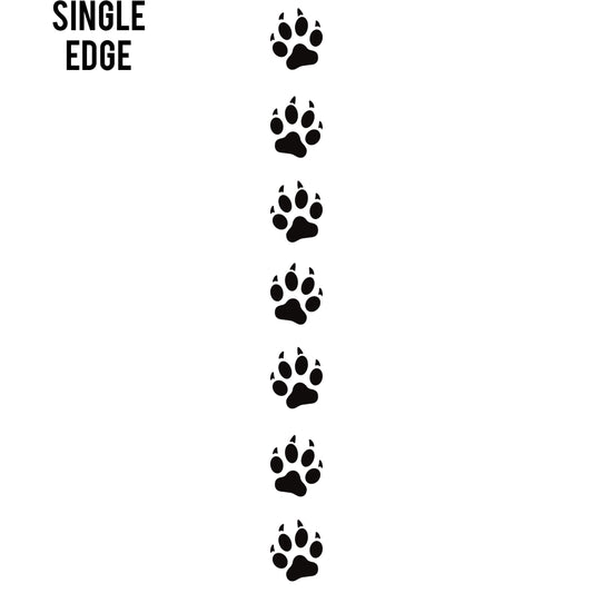 Wolf Paw Prints Edge Design